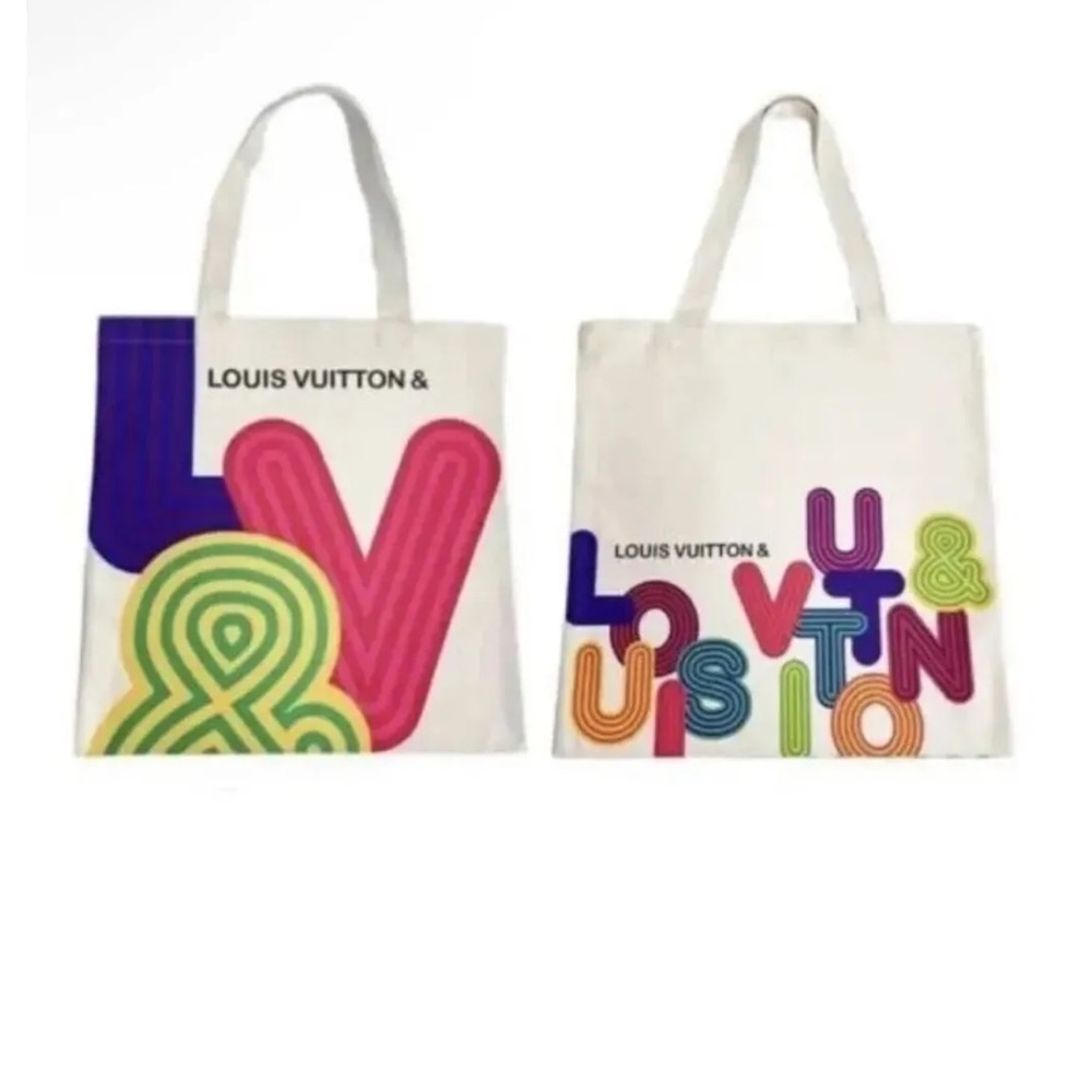 New LOUIS VUITTON Limited Edition LV Canvas Tote Bag - Picture 2 of 5